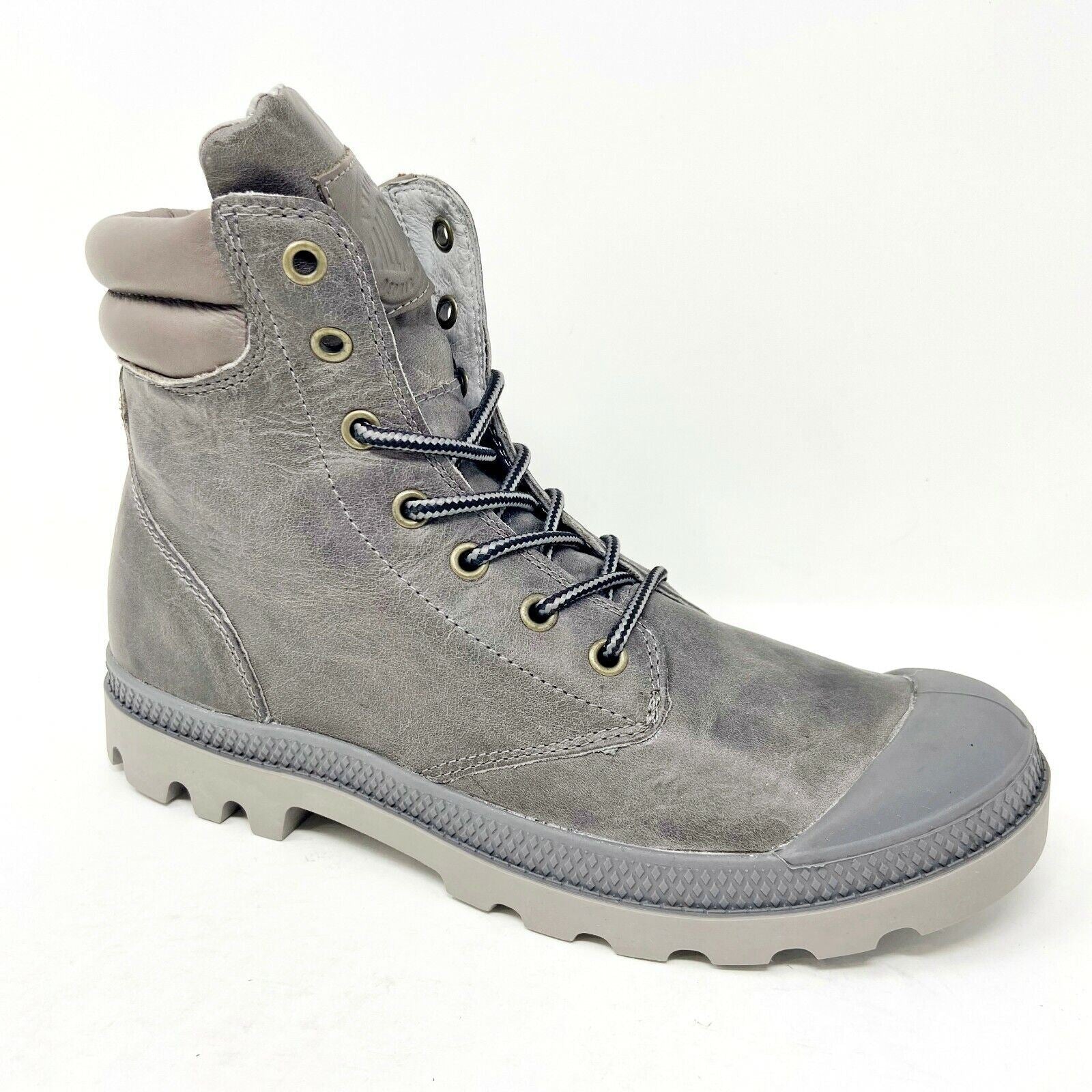 Palladium Wendy Tuga Whiskey Grey Womens Leather Combat Boots 93612 060