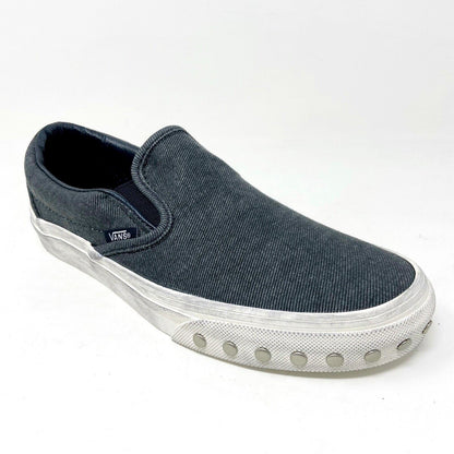 Vans Classic Slip On Overwashed Graphite Gray White Womens Casual Shoes