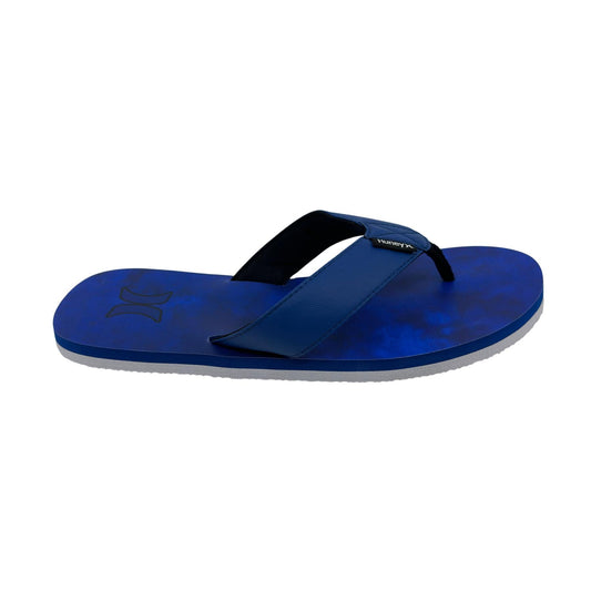Hurley Logo Blue Combo White Mens Sandal Pool Beach Flip Flop