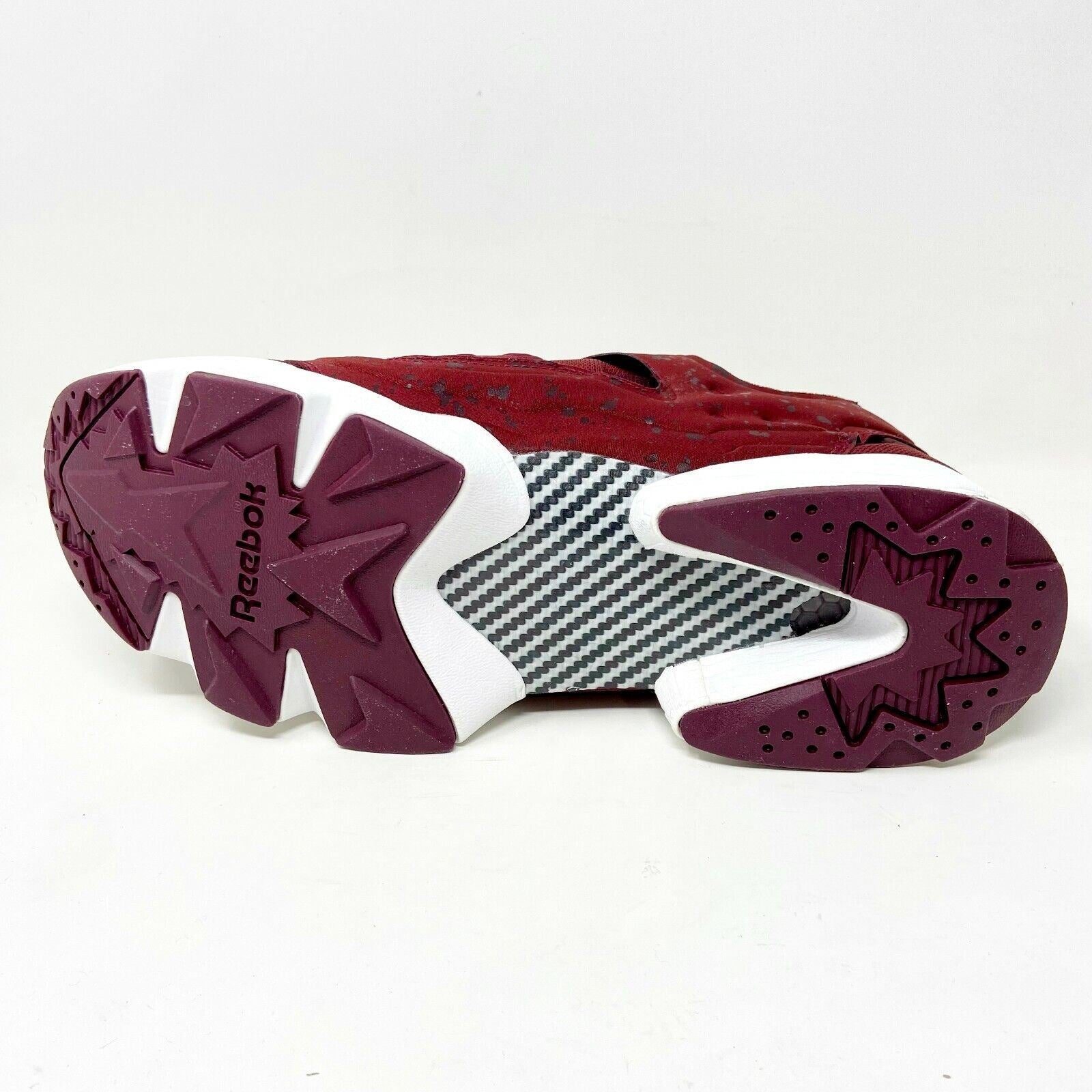 Reebok Instapump Fury SP Merlot Dark Red White Mens Basketball Sneakers AQ9802