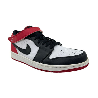 Jordan 1 Strap Low White Black Gym Red Mens Athletic Bred Sneaker