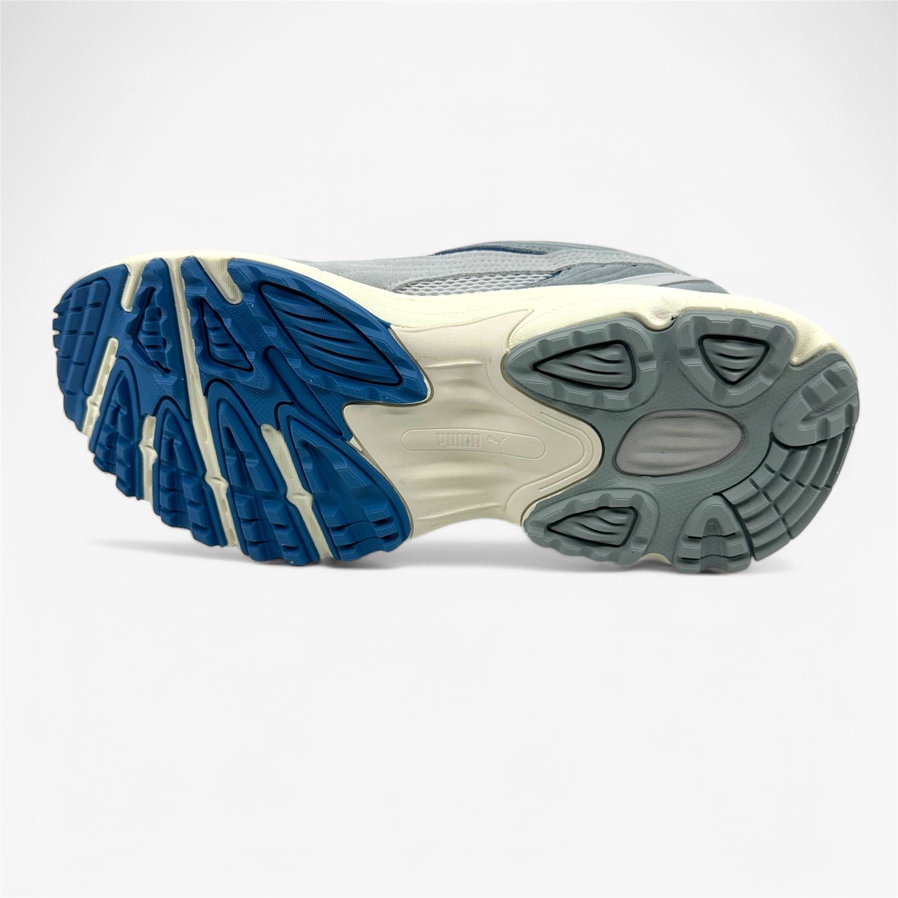 PUMA Teveris G Blue Horizon Feather Gray Mens Spikeless Golf Shoes