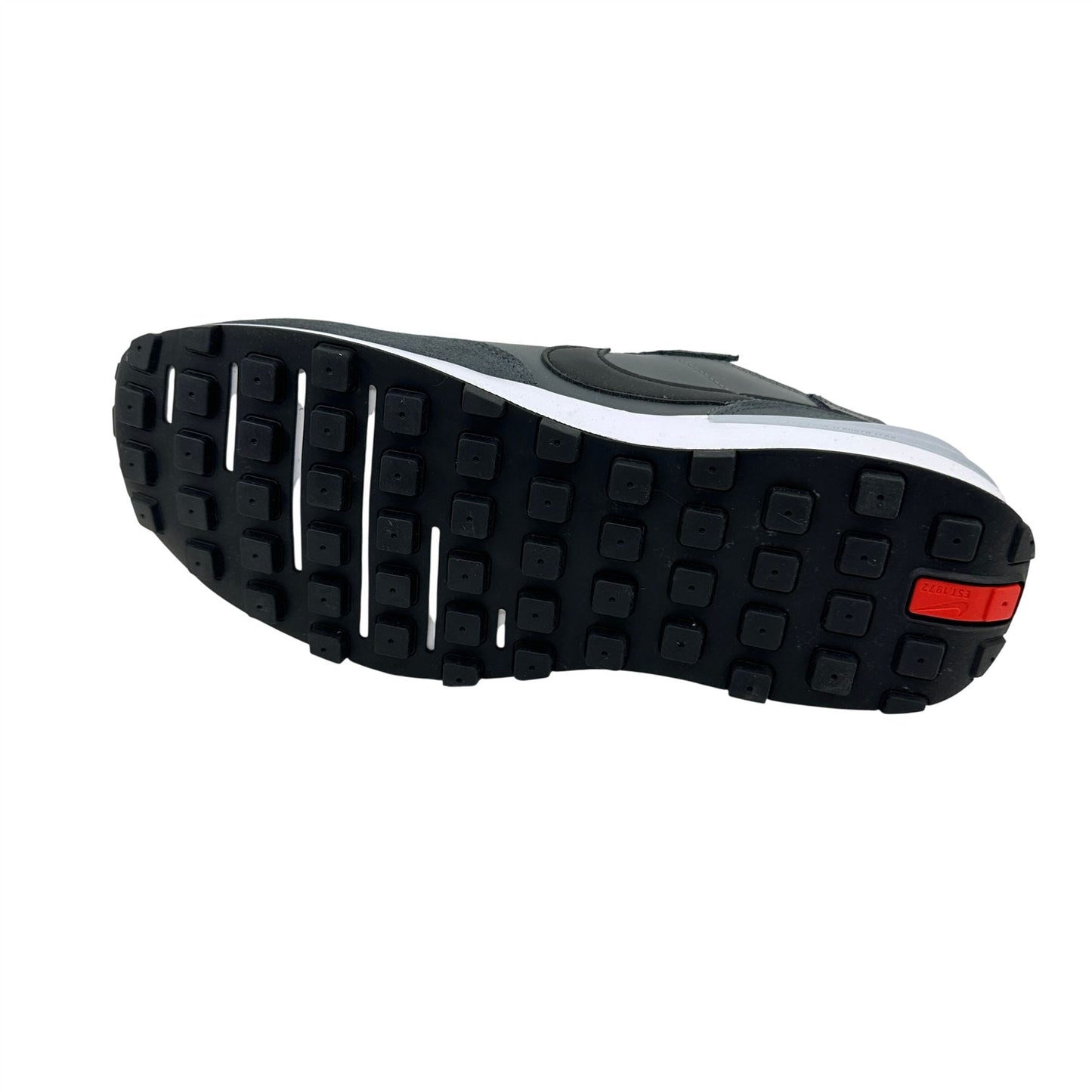 Nike Waffle One Leather Iron Grey Black Mens Athletic Sneaker