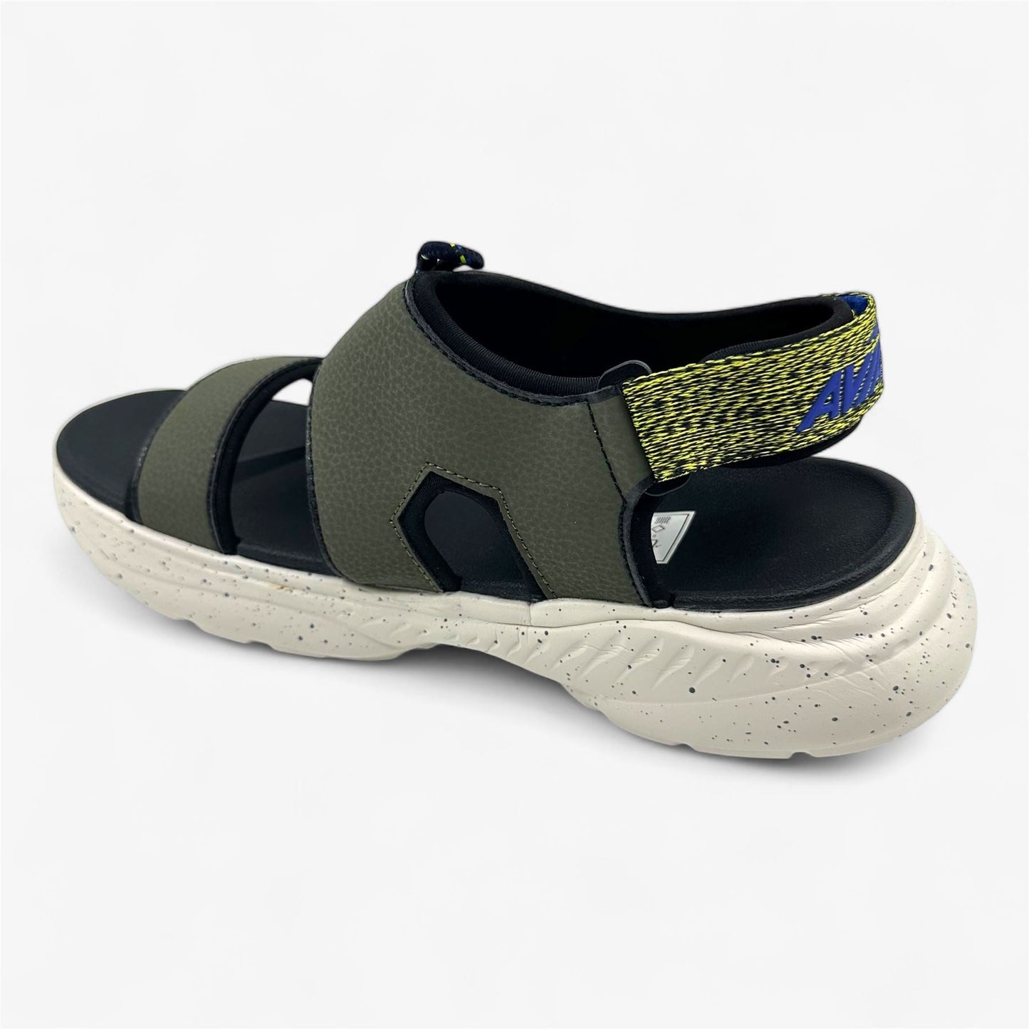 Avia Avi Atlantic Grape Leaf Jet Black Lemon Mens Sandal Slip-On