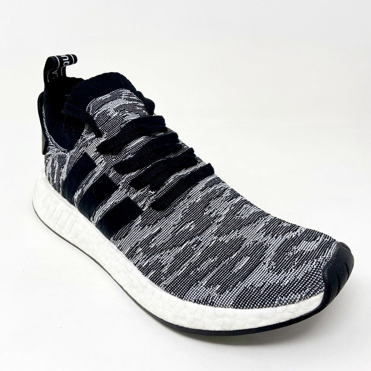 Adidas NMD R2 PK Primeknit Black White Future Harvest Mens Sneakers BY9409
