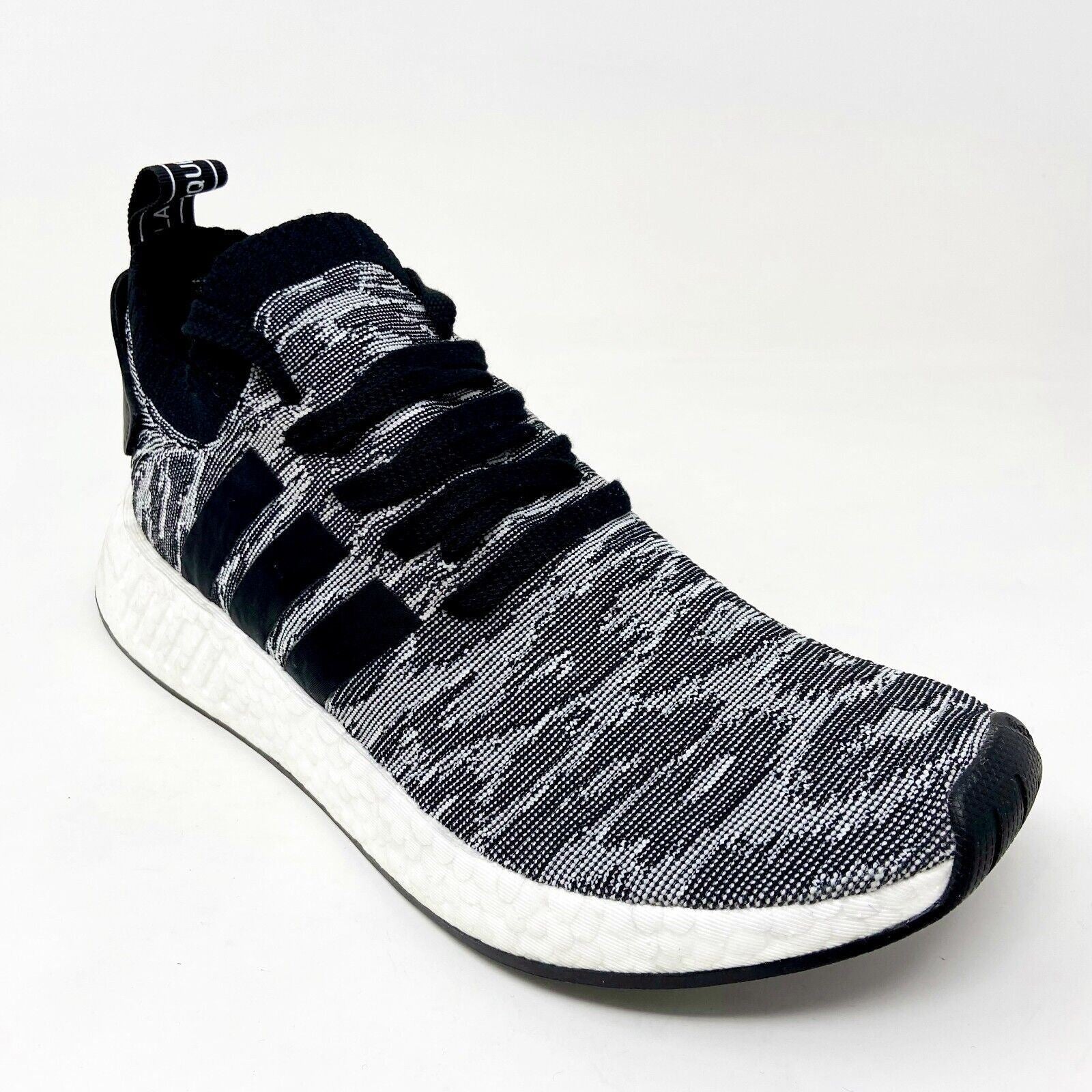 Adidas NMD R2 PK Primeknit Black White Future Harvest Mens Sneakers BY9409