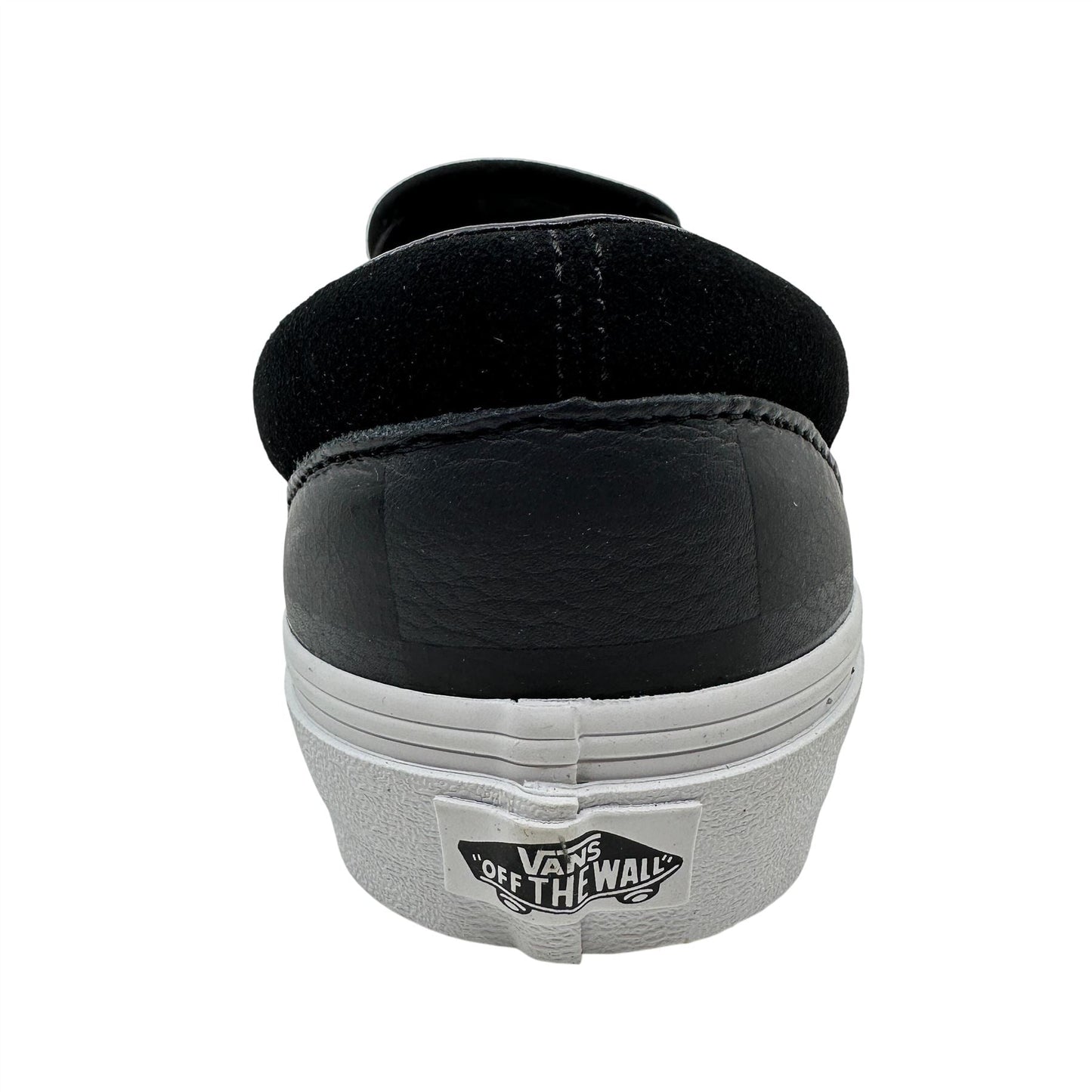 VANS Classic Slip On Leather Suede Checkerboard Asphalt Black Mens Sneaker