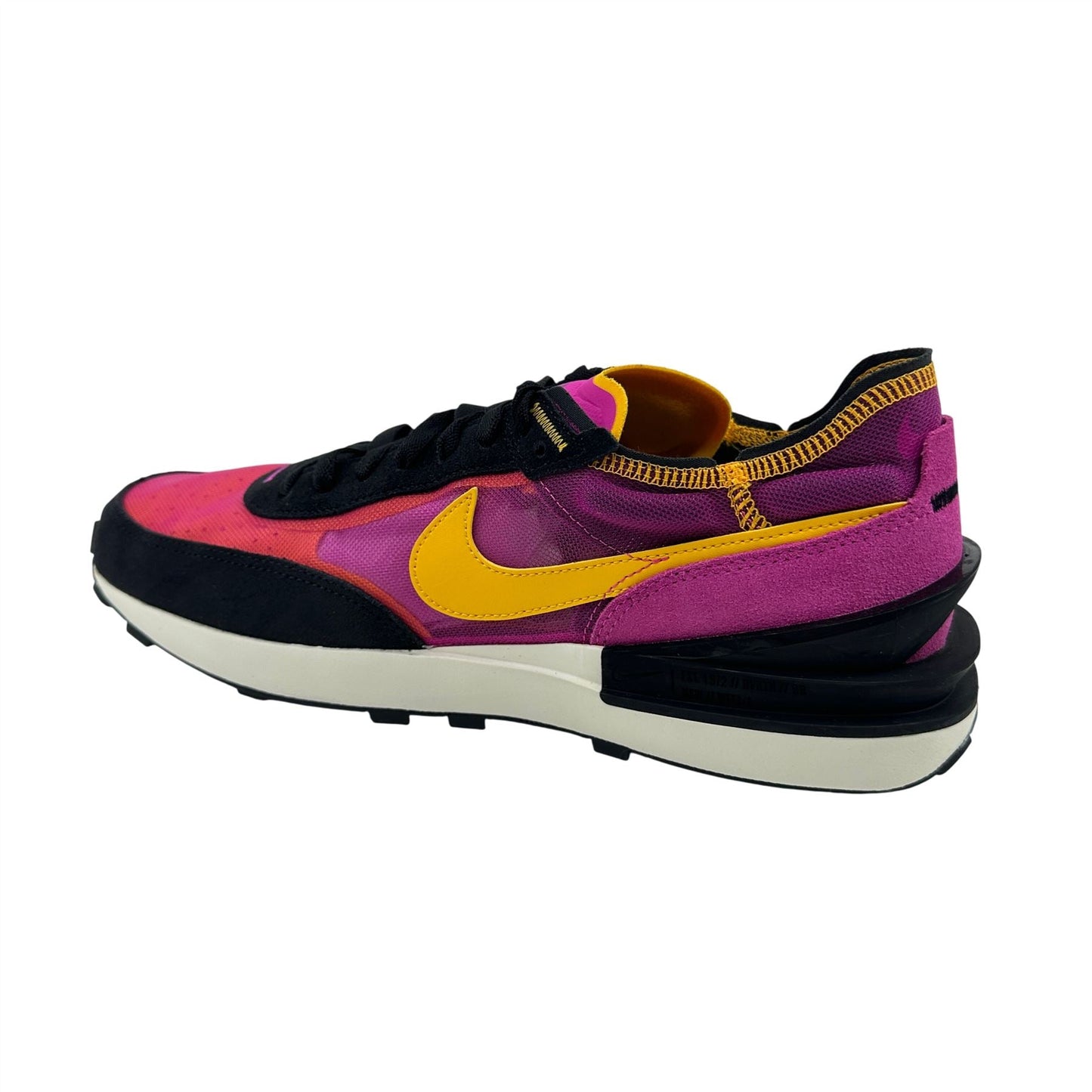 Nike Waffle One Active Fuchsia Gold Black Mens Size 11 Athletic Sneaker