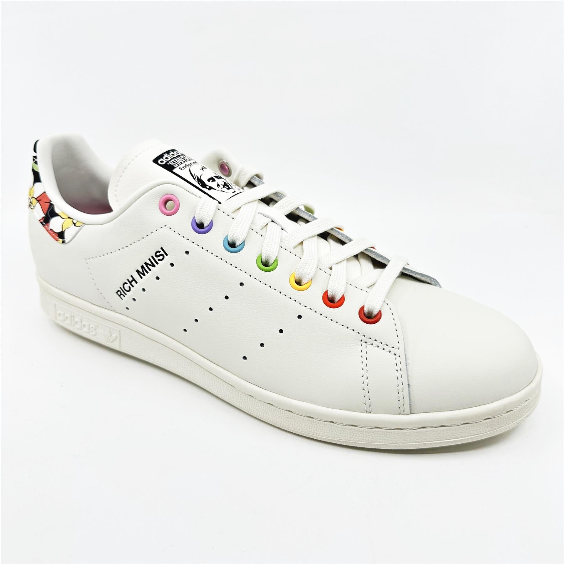 Adidas Stan Smith Pride RM Off White Multicolor Mens Athletic Sneakers