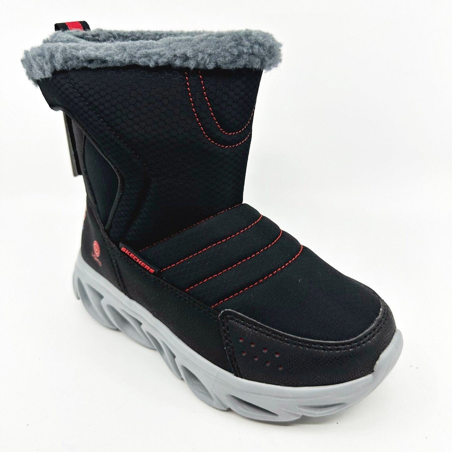 Skechers S Lights Hypno Flash 3.0 Fast Breeze Black Kids Boys Size 12.5 Boots