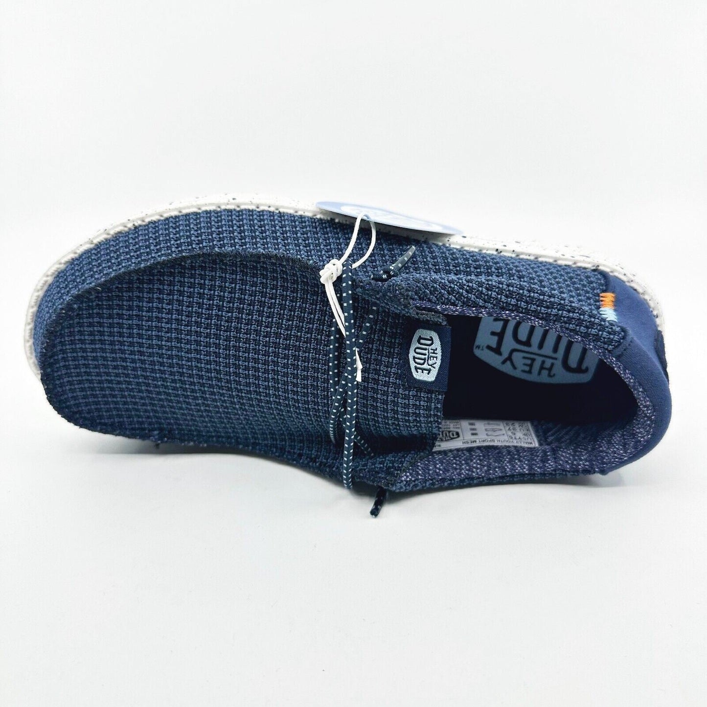 Hey Dude Wally Youth Sport Mesh Navy Kids Comfort Slip On Shoes