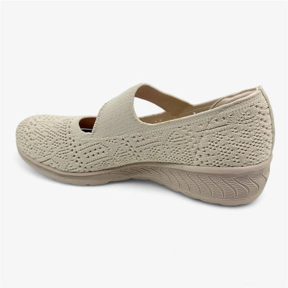 Skechers Up Lifted Its Fate Off White Womens Casual Relaxed Fit Slip-On