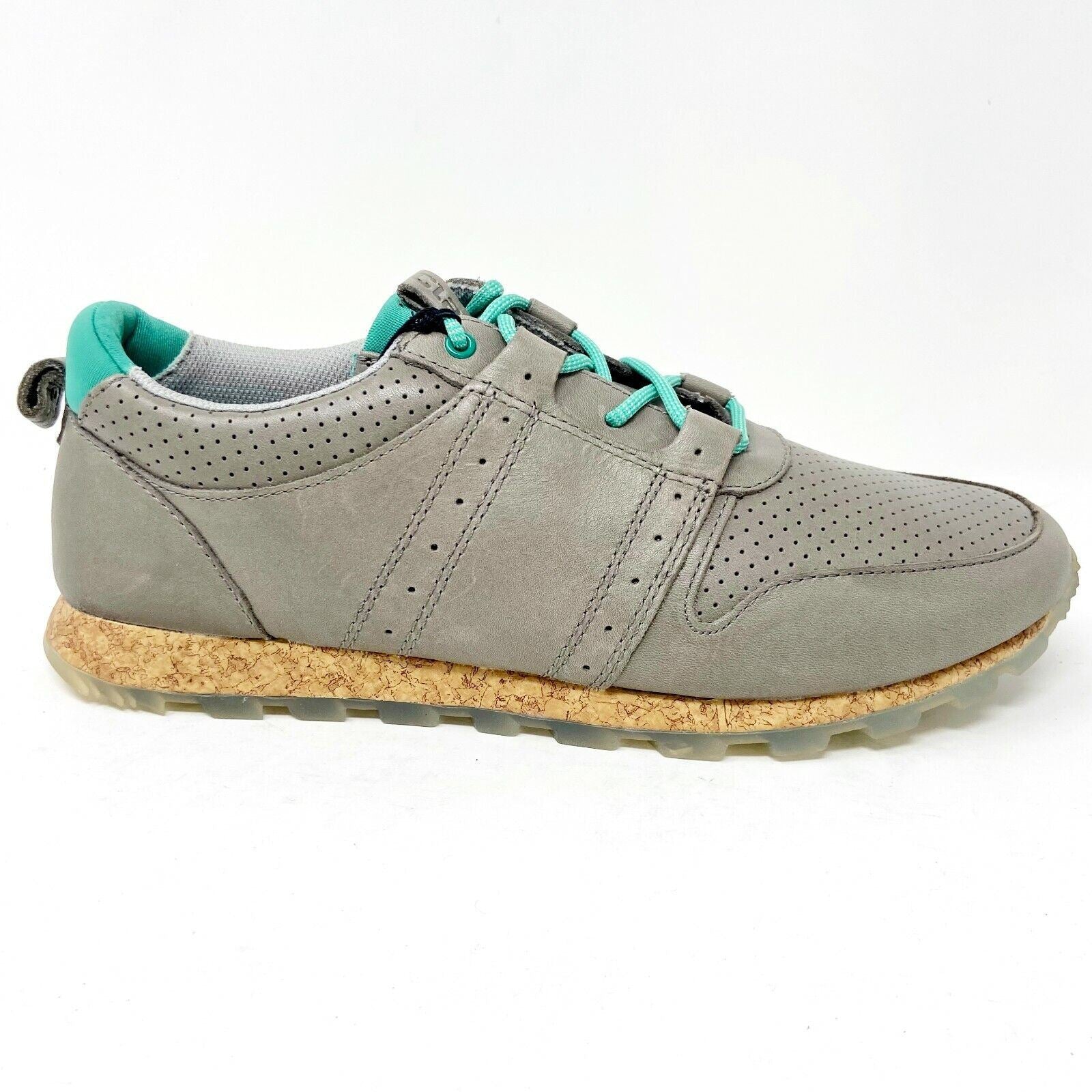 Clae Mills Concrete Leather Gray Mens Premium Casual Shoes Sneakers