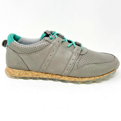 Clae Mills Concrete Leather Gray Mens Premium Casual Shoes Sneakers