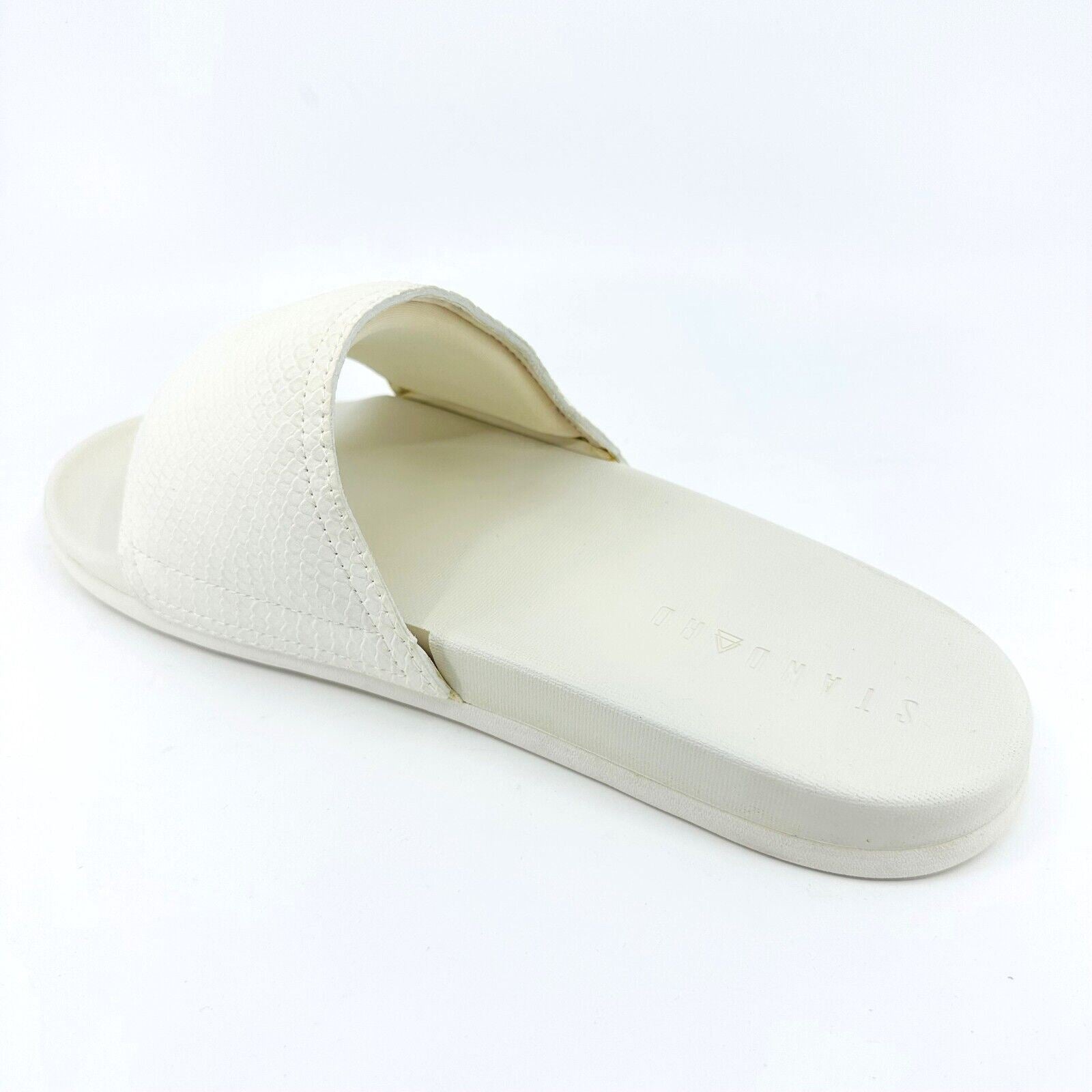 STNDRD Standard Los Angeles Monaco Snake White Mens Comfort Slide Sandals