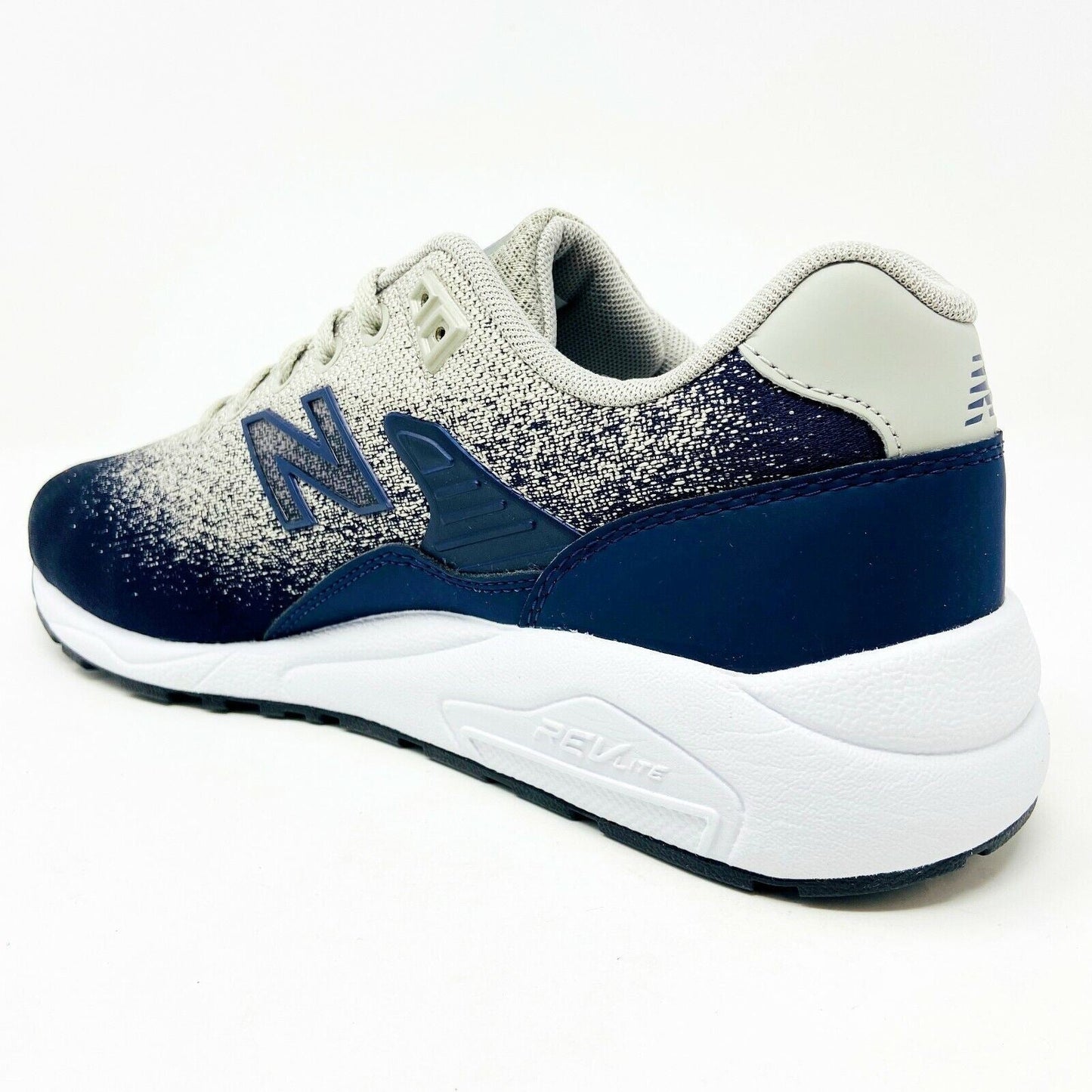 New Balance 580 Jacquard RevLite Gray Navy Mens Retro Classic Sneakers MRT580JV