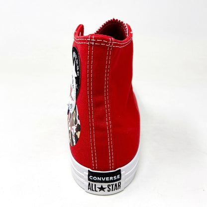 Converse CTAS Hi Logo Play University Red Black Mens Casual Shoes 166736C