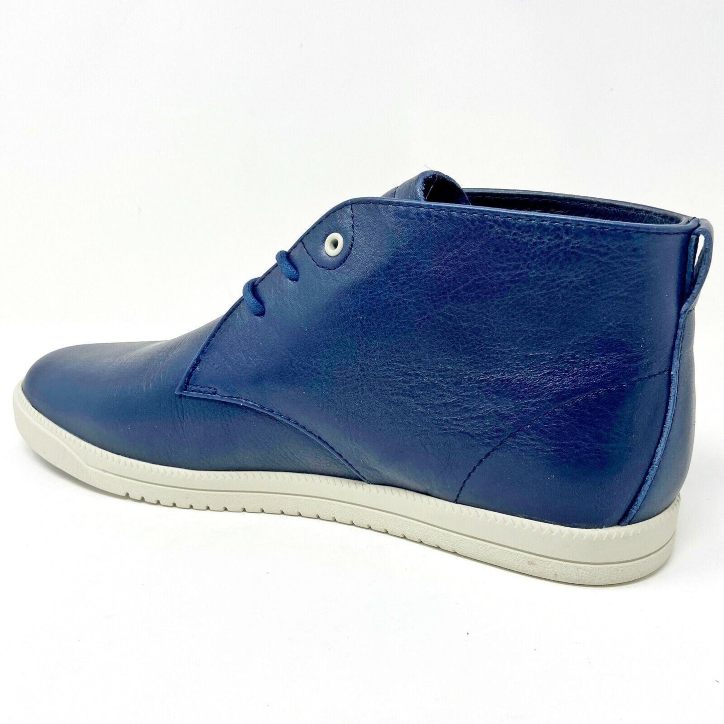 Clae Strayhorn Leather Navy Leather Mens Casual Sneakers