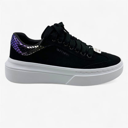 Skechers Cordova Classic Mirrored Brights Black Womens Athletic Sneaker