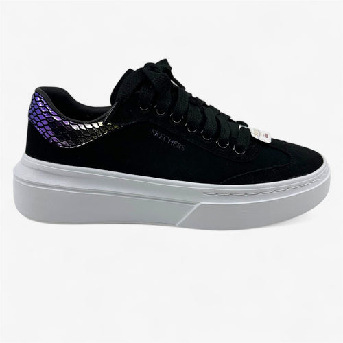 Skechers Cordova Classic Mirrored Brights Black Womens Athletic Sneaker