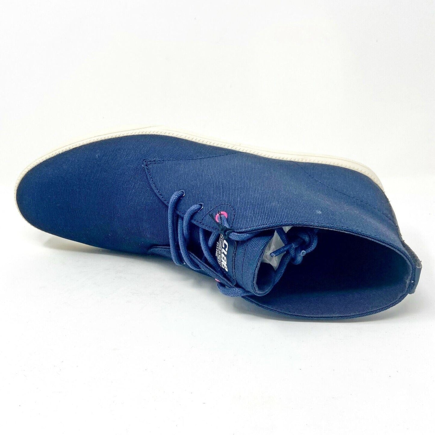 Clae Strayhorn Textile Deep Navy Waxed Canvas Mens Premium  Casual Sneakers