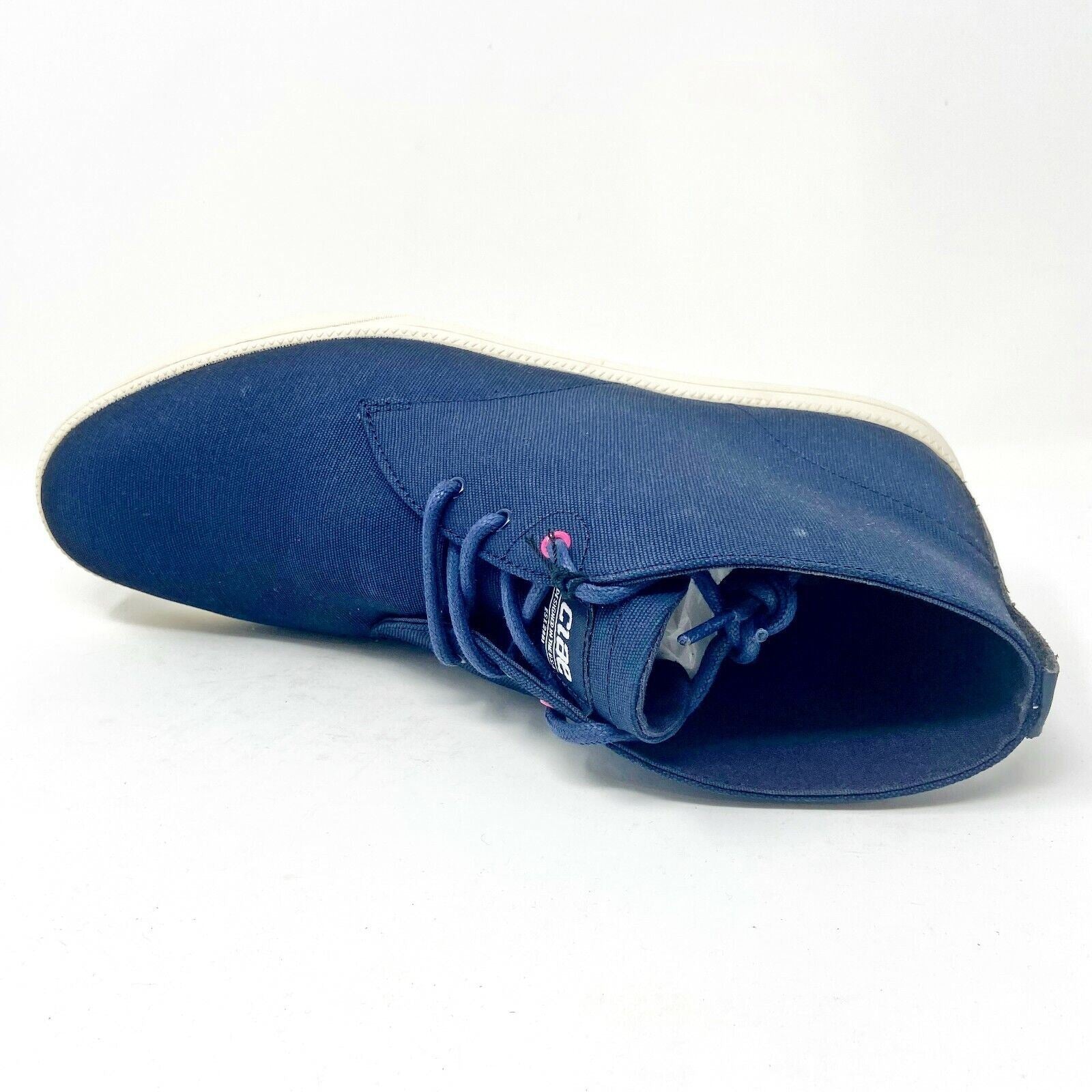 Clae Strayhorn Textile Deep Navy Waxed Canvas Mens Premium  Casual Sneakers