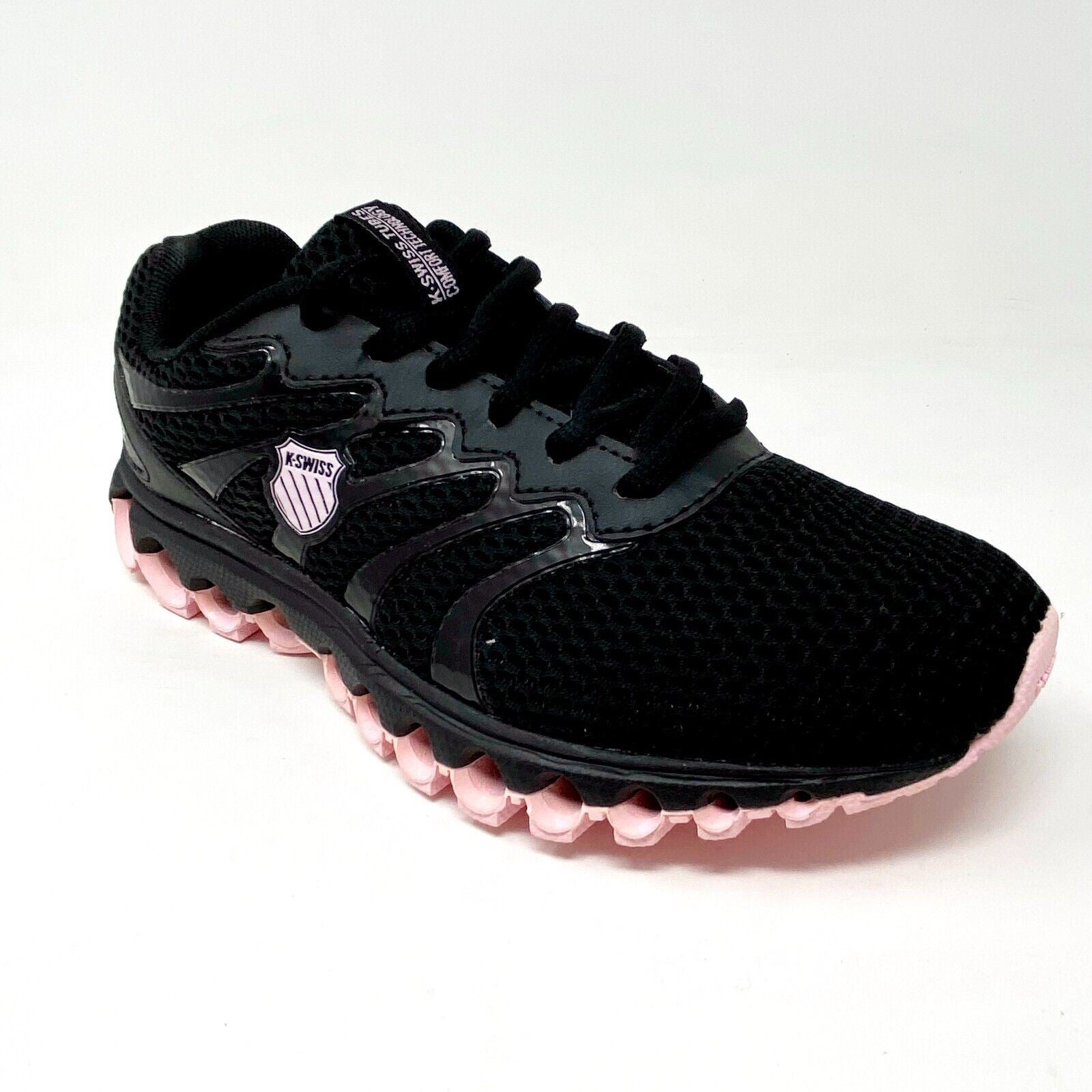 K-Swiss Tubes Comfort 200 Black Cherry Blossom Womens Wide Sneakers 97112 056 W