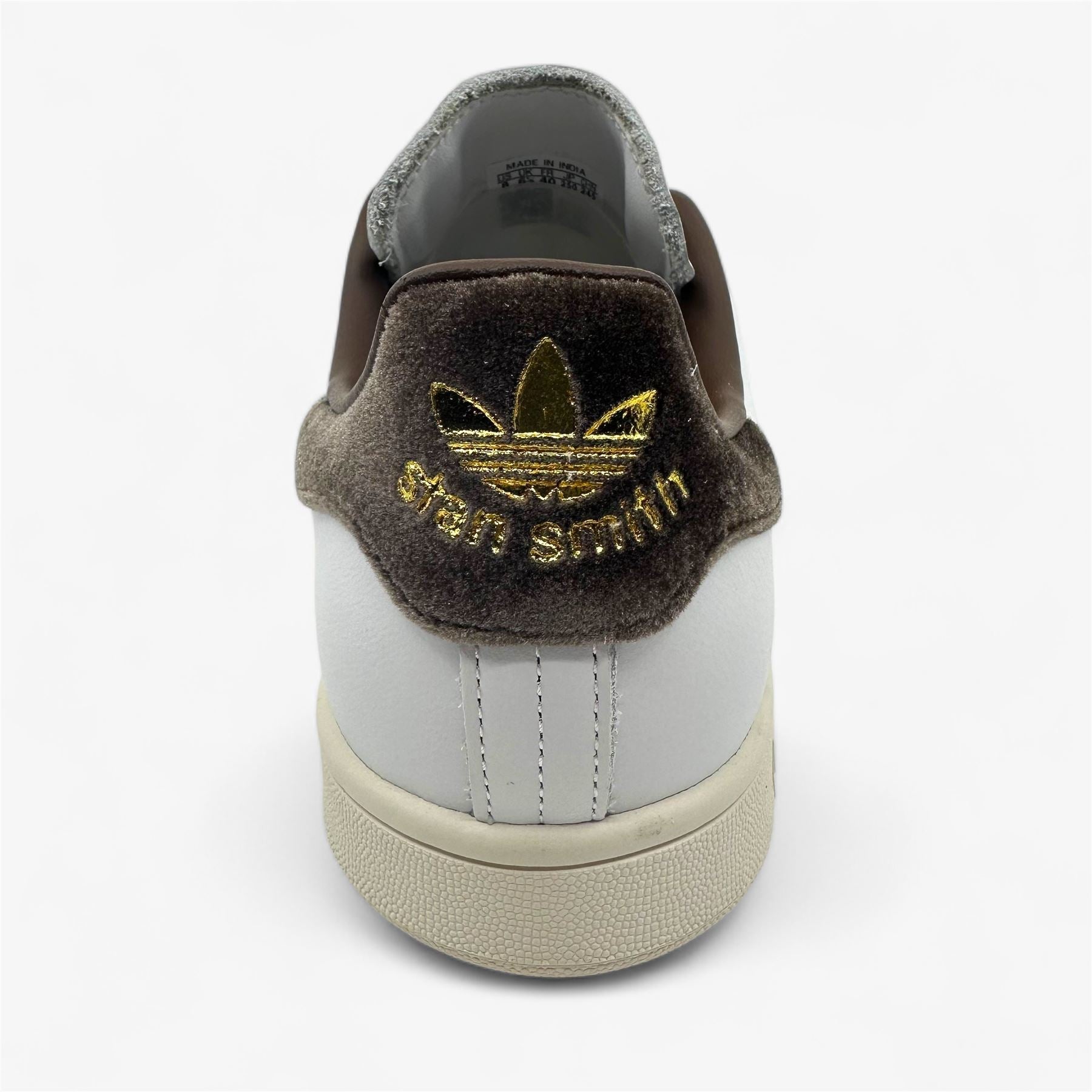 Adidas Stan Smith Cloud White Gold Brown Womens Athletic Sneaker