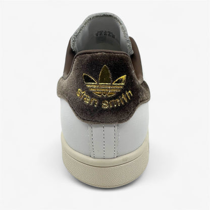 Adidas Stan Smith Cloud White Gold Brown Womens Athletic Sneaker