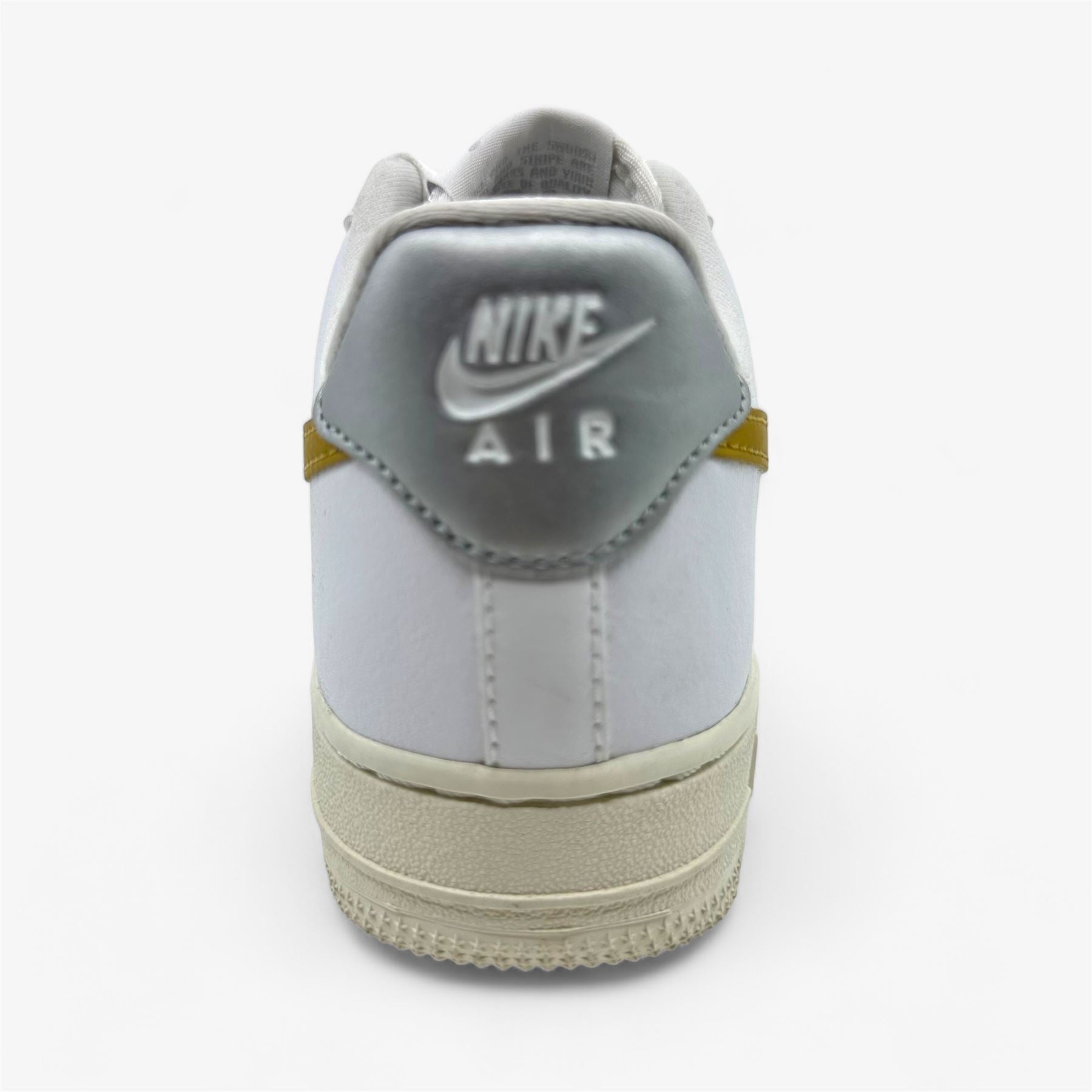 Nike Air Force 1 '07 White Metallic Gold Womens Size 7 Athletic Sneaker