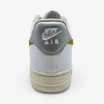 Nike Air Force 1 '07 White Metallic Gold Womens Size 7 Athletic Sneaker