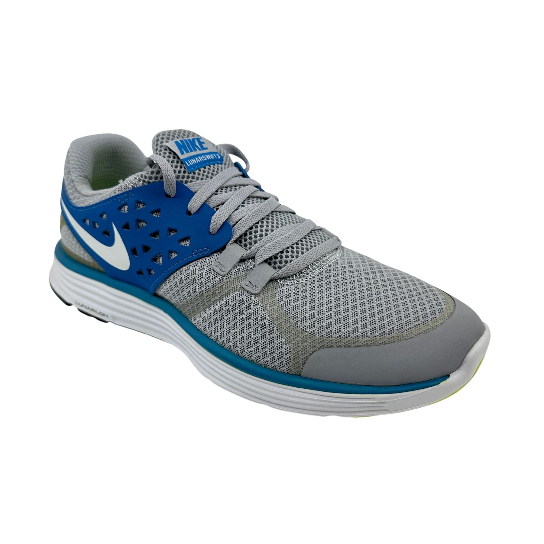 Nike Lunarswift + 3 Wolf Grey White Blue Mens Athletic Sneaker