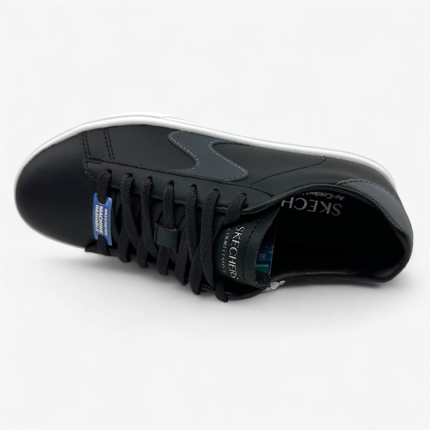 Skechers Eden LX Top Grade Black White Womens Size 5.5 Court Classics Sneaker