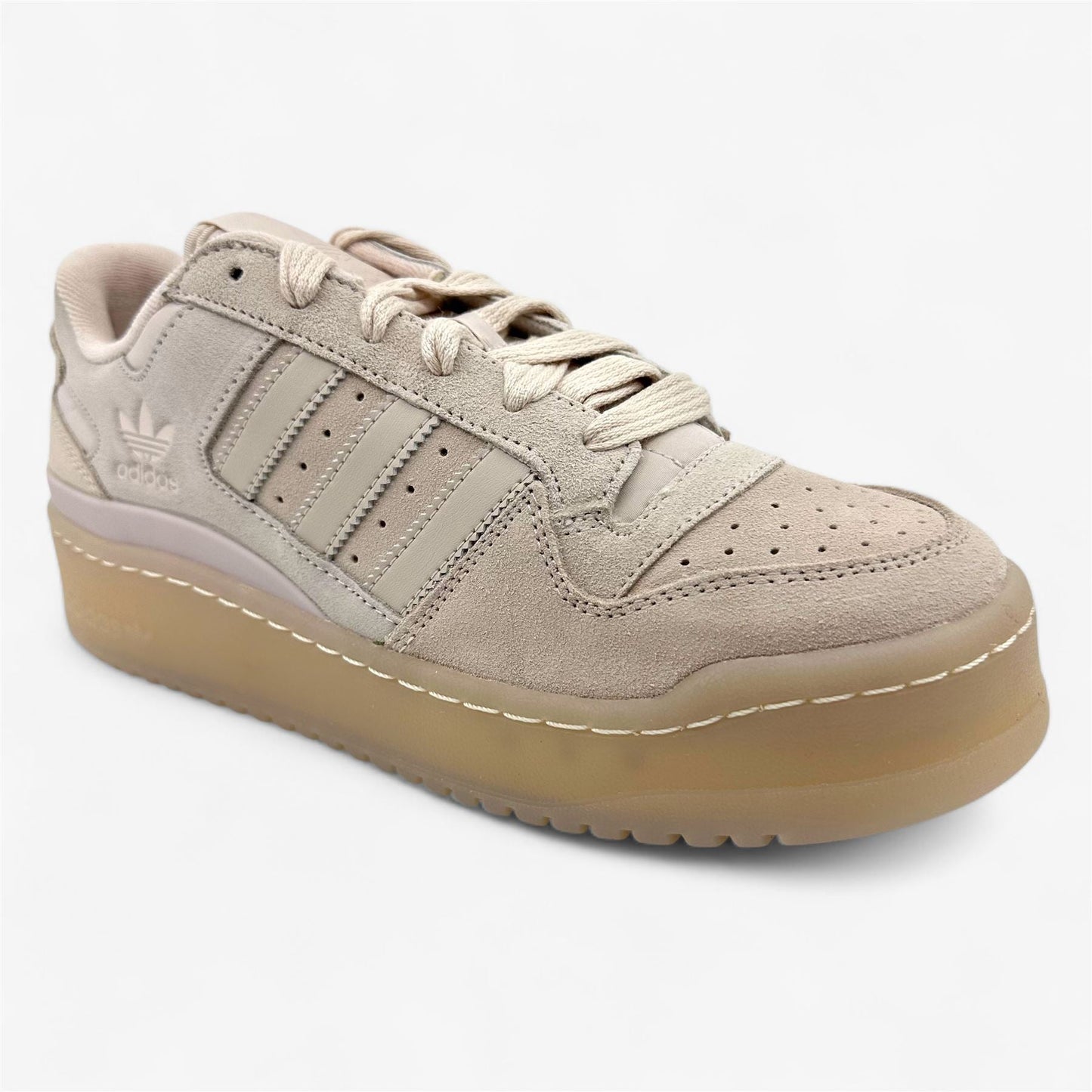 Adidas Forum Bold Stripes Putty Mauve Cream White Womens Athletic Sneaker