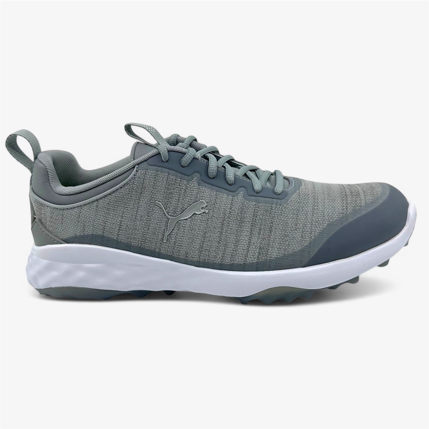 PUMA Fusion Pro Cool Mid Gray Silver Mens Spikeless Golf Shoes