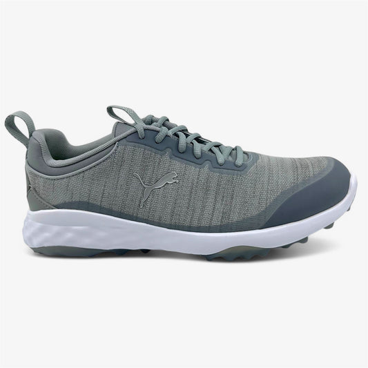 PUMA Fusion Pro Cool Mid Gray Silver Mens Spikeless Golf Shoes