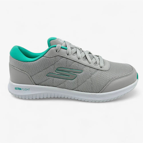 Skechers Go Golf Max Fairway 4 Gray Turquoise Womens Athletic Sneaker