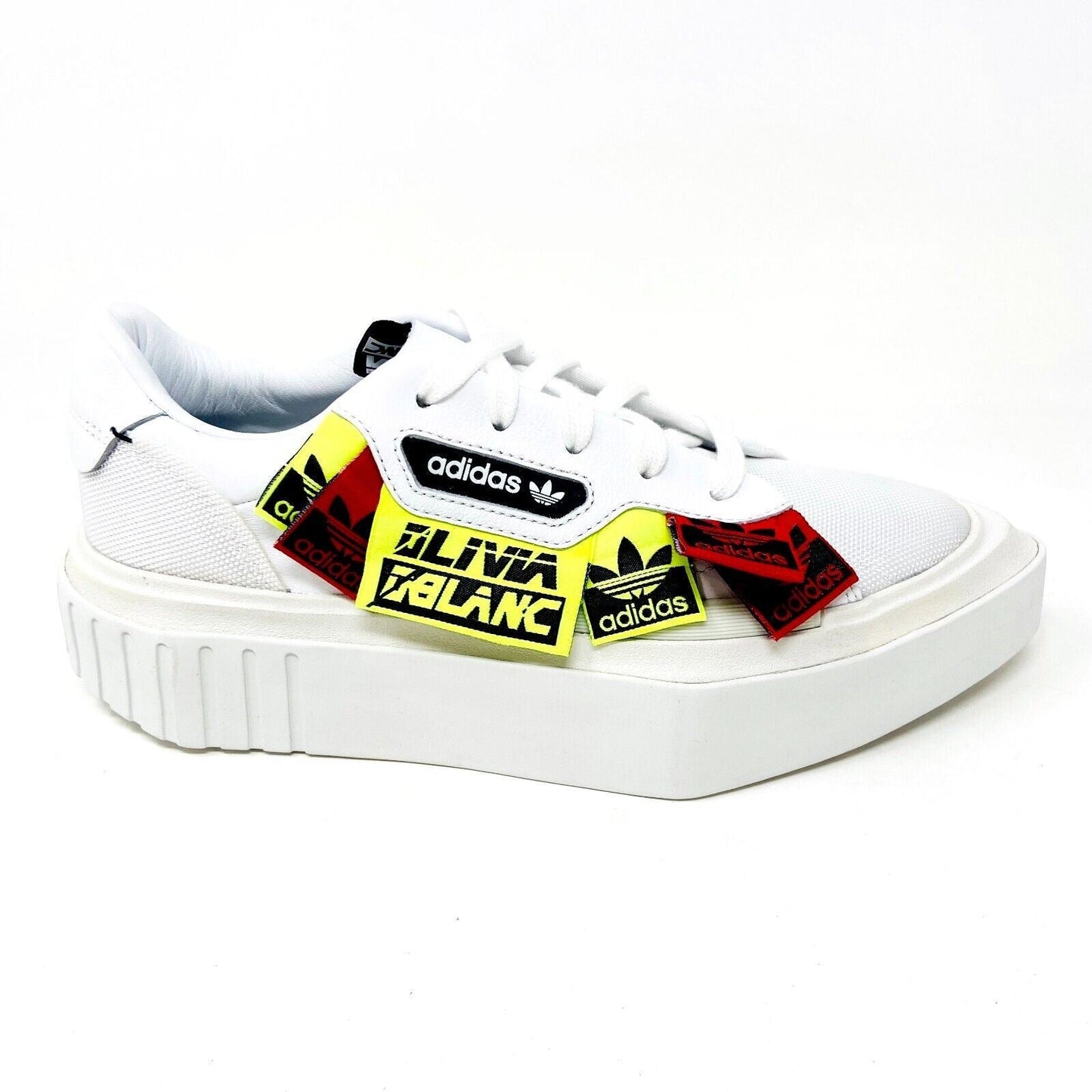 Adidas Hypersleek Olivia LeBlanc White Womens Size 4.5 Platform Sneakers EF6956