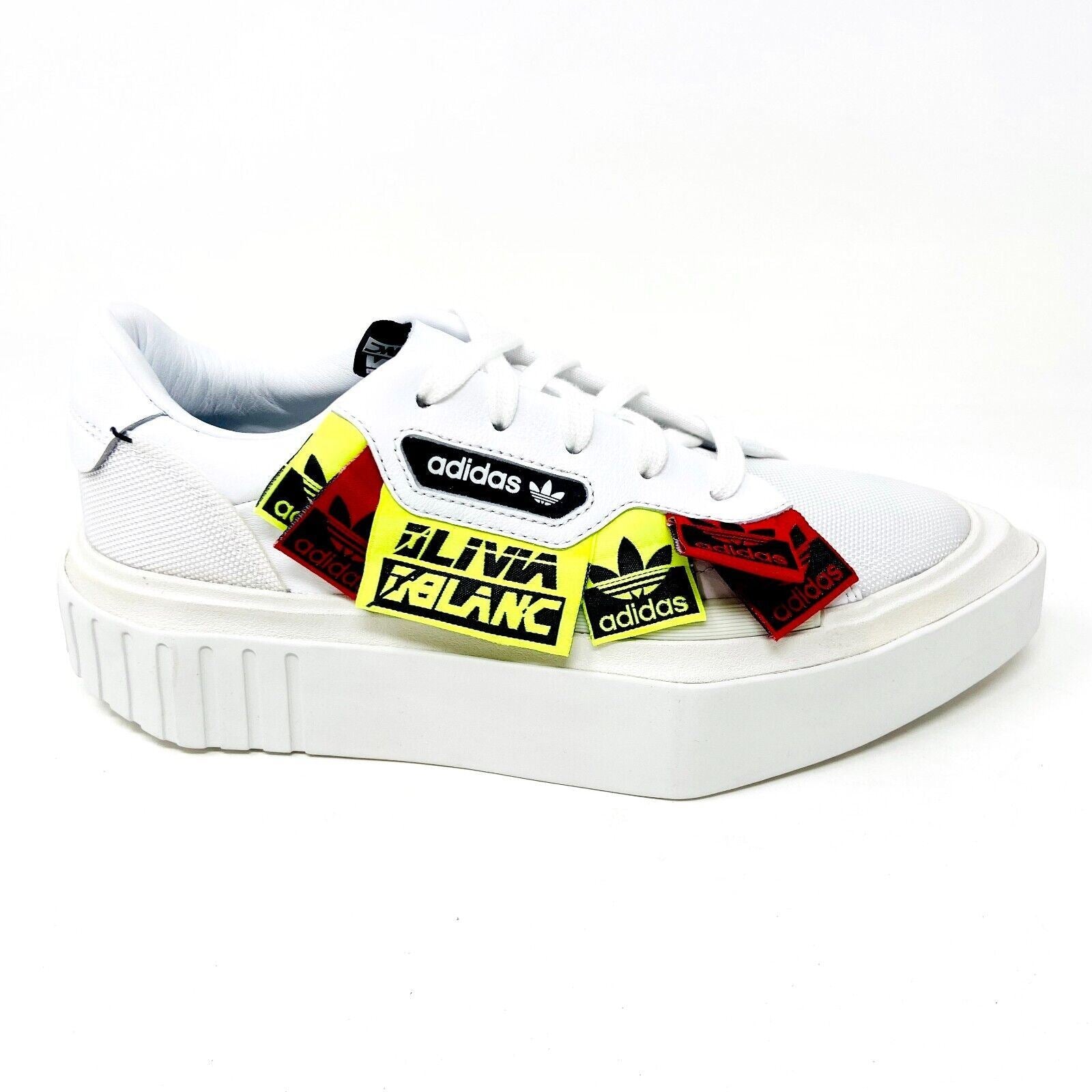 Adidas Hypersleek Olivia LeBlanc White Womens Size 4.5 Platform Sneakers EF6956