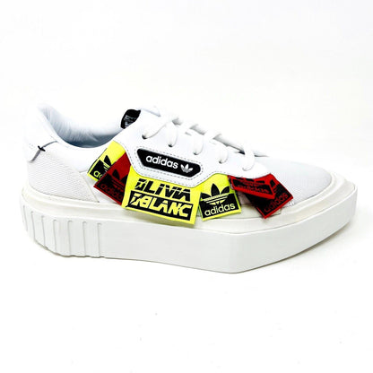 Adidas Hypersleek Olivia LeBlanc White Womens Size 4.5 Platform Sneakers EF6956