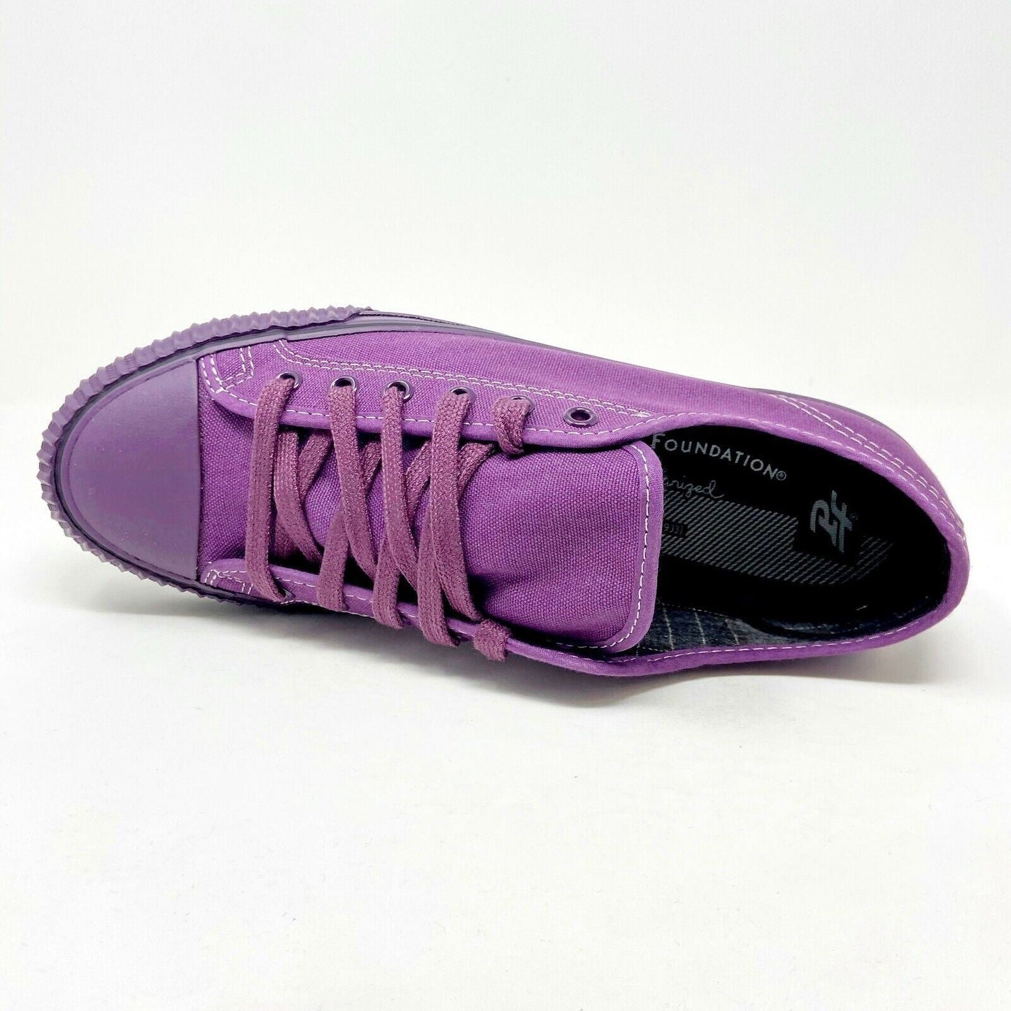 PF Flyer Center Lo Reiss Purple Womens Retro Casual Sneakers PM11CL4C