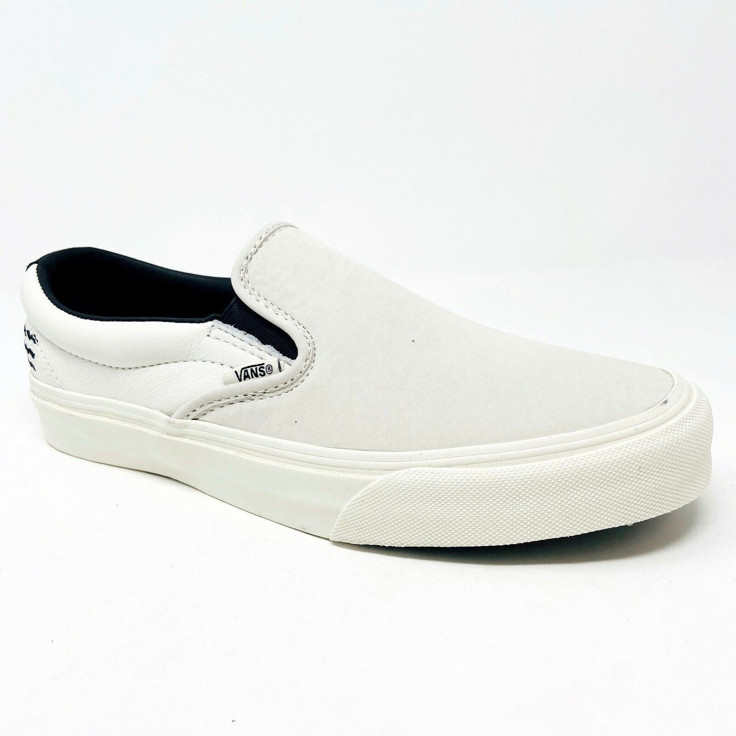 Vans Taka Hayashi Slip On 66 LX (Leather Nubuck) Marshmallow White Womens Shoes
