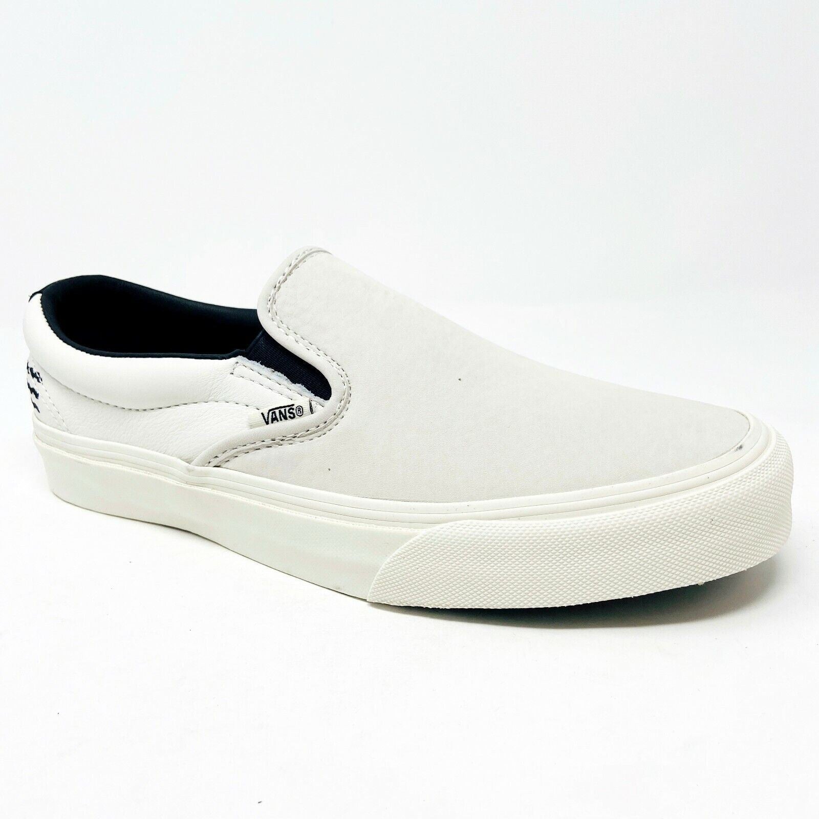 Vans Taka Hayashi Slip On 66 LX (Leather Nubuck) Marshmallow White Womens Shoes