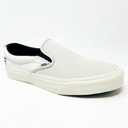 Vans Taka Hayashi Slip On 66 LX (Leather Nubuck) Marshmallow White Womens Shoes