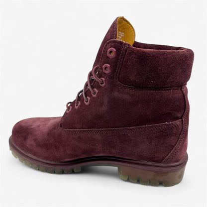 Timberland 6 Inch Premium Autumn Lead Dark Burgundy Mens Waterproof Combat
