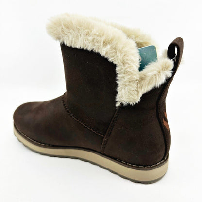 Skechers Keepsakes 2.0 Snowfall Chocolate Womens Size 6 Shearling Winter Boots