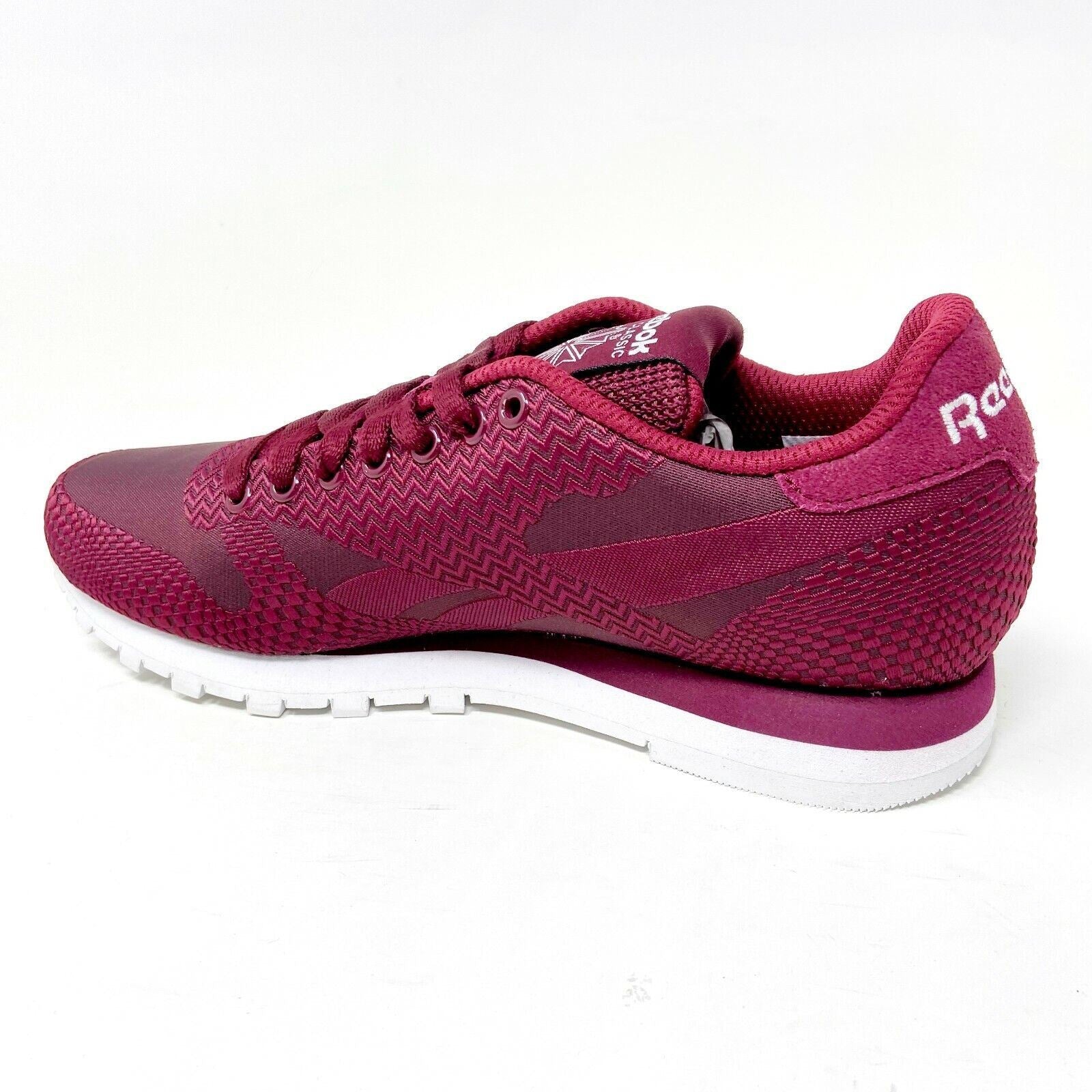 Reebok Classic Runner Jacquard Burgundy Mens 6 Womens 7.5 V66662