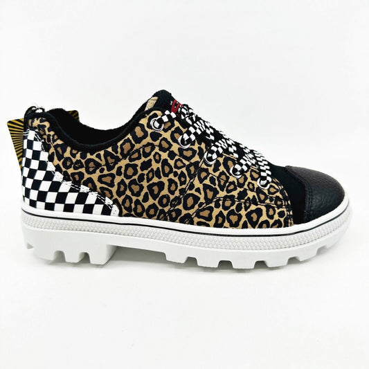 Skechers Roadies Pattern Player Leopard Womens Size 5 Comfort Slip On Shoes