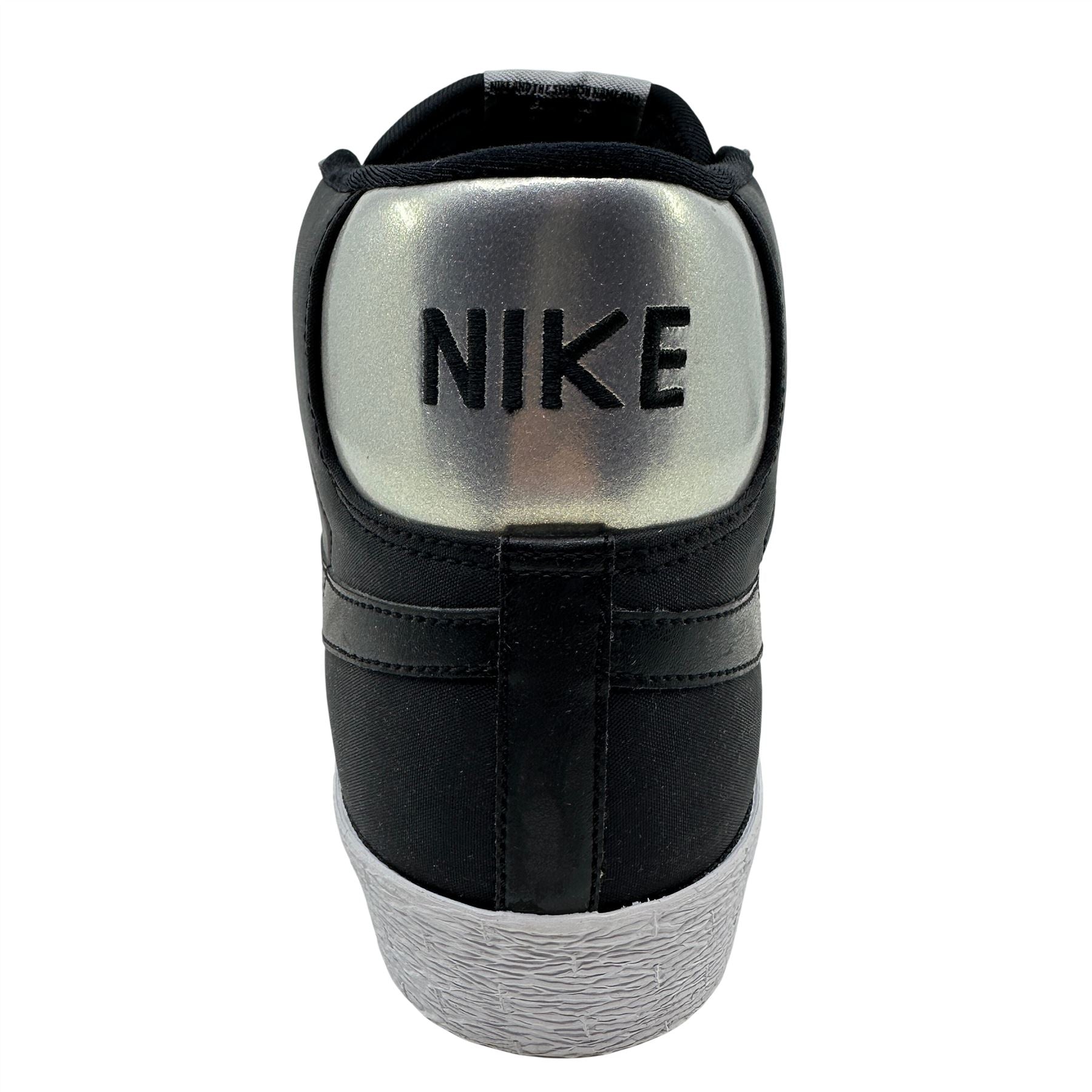 Nike Blazer High Black Metallic Silver White Mens Athletic Sneaker