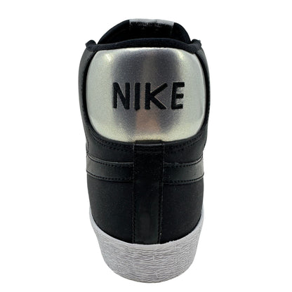 Nike Blazer High Black Metallic Silver White Mens Athletic Sneaker